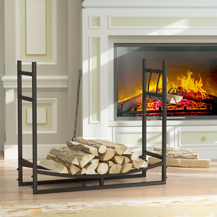 Morinome Indoor/Outdoor Metal Fireplace Wood Log Rack & Reviews Wayfair